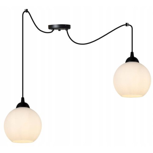 Regulowana Nowoczesna Lampa Wisząca z Kulistym Kloszem