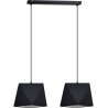 Lampa wisząca 2-płomienna z abażurami diament czarny