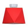 Czerwona lampa plafon abażur diament led