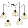 Złota lampa wisząca w stlu loft Złota lampa wisząca w stlu loft