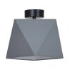 Lampa sufitowa ciemnoszary abażur czarna podsufitka