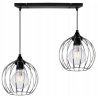 dwupłomienna lampa loft z drucianymi kloszami dwupłomienna lampa loft z drucianymi kloszami