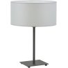 Jasno szara elegancka lampka nocna z abażurem  Jasno szara elegancka lampka nocna z abażurem