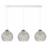 Lampa wisząca listwowa z kryształowymi kloszami Lampa wisząca listwowa z kryształowymi kloszami