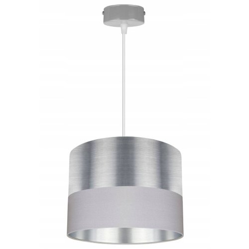 Lampa Wisząca Nowoczesna Szczotkowany Chrom z Kontrastowym Detalem