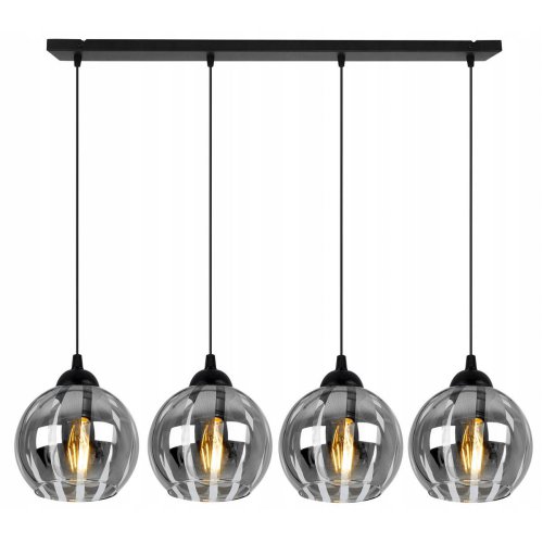 Lampa Wisząca Art-Deco z Półtransparentnymi Kloszami