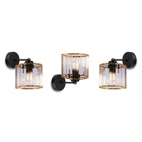 Efektowny Kinkiet Art-Deco na Ścianę Szklany