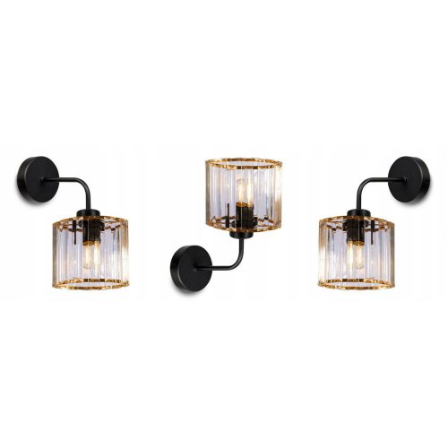 Elegancki Szklany Kinkiet Ścienny w Stylu Art-Deco