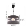 Wymiary Lampy Wiszącej z Abażurem Materiałowym