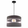 Ciemnoszara Lampa Wisząca Pojedyncza z Abażurem