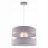 Lampa Wisząca Pojedyncza z Abażurem Szara