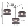 Lampa Wisząca Typu Spider z Trzema Abażurami