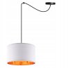 Lampa Pająk z Białym Abażurem Złoty Środek LED