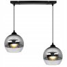 Lampa Wisząca na Listwie ze Szklanymi Kloszami Lampa Wisząca na Listwie ze Szklanymi Kloszami