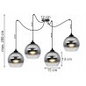 Swietna Lampa Pająk Spider Szklane Klosze Chrom Swietna Lampa Pająk Spider Szklane Klosze Chrom