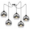 Lampa Wisząca Pająk z Kloszami w Kolorze Chrom