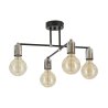 Stylowa lampa sufitowa miedź chrom loft industrialna