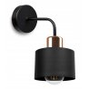 Kinkiet Metalowy w stylu Loft w Czarnym Kolorze Kinkiet Metalowy w stylu Loft w Czarnym Kolorze