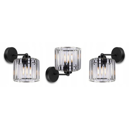 Kompaktowy Kinkiet Glamour ze Szklanym Kloszem