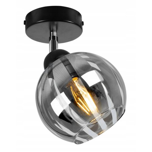 Nowoczesny Reflektor ze Szklanym Kloszem z Efektem Chromu