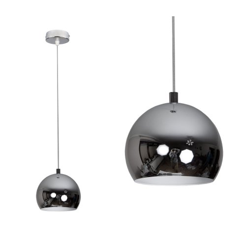 Lampa Wisząca Pojedyncza Kula Chrom
