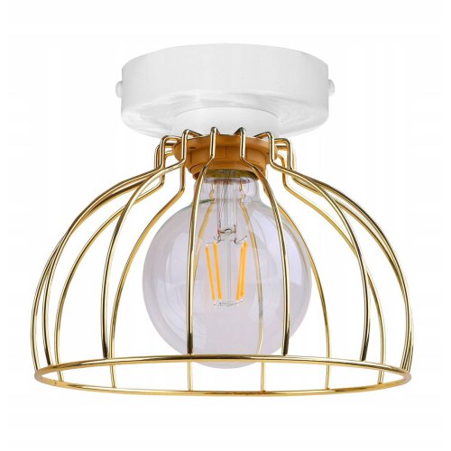 Geometryczny Reflektor Sufitowy ze Złotym Kloszem