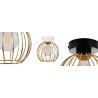 Elegancka Lampa Sufitowa Spot Ze Złotym Kloszem z Drutu