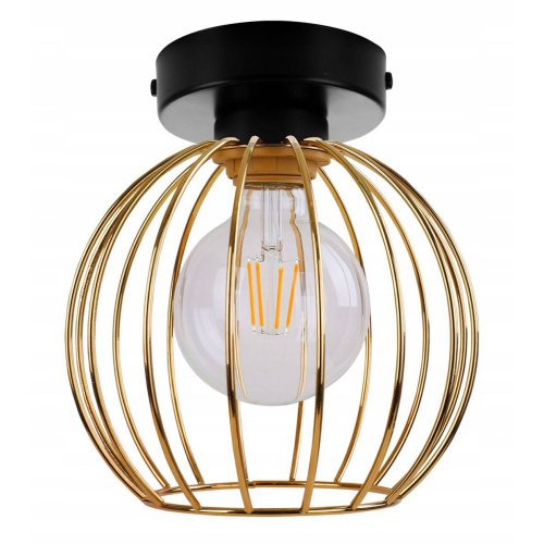 Designerska Lampa Sufitowa z Drucianym Kloszem