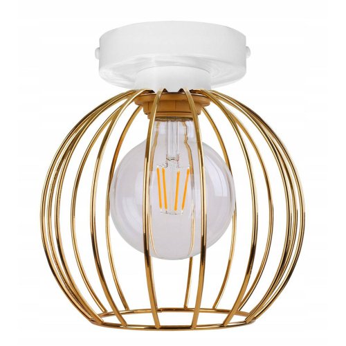 Designerska Lampa Sufitowa z Drucianym Kloszem