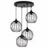 Lampa Wisząca Metalowa Regulowana Loft Czarna Lampa Wisząca Metalowa Regulowana Loft Czarna