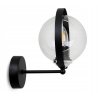 Lampa Ścienna Metalowa ze Szklanym Kloszem