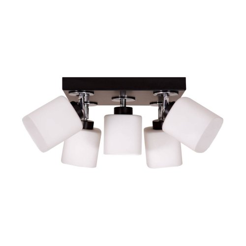 Lampa Sufitowa Szklane Klosze Chrom