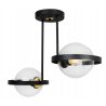 Czarna Metalowa Lampa ze Złotymi Dodatkami Czarna Metalowa Lampa ze Złotymi Dodatkami