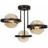 Czarna Lampa Szklane Miodowe Klosze Czarna Lampa Szklane Miodowe Klosze