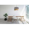 Efektowna Lampa Wisząca z Asymetrycznym Abażurem Efektowna Lampa Wisząca z Asymetrycznym Abażurem