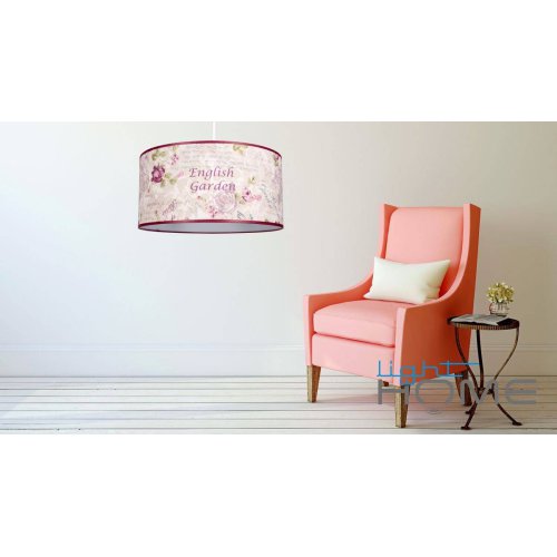 Lampa Wisząca Abażur w Kwiaty