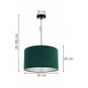 Elegancka Lampa Wisząca z Welurowym Abażurem Elegancka Lampa Wisząca z Welurowym Abażurem