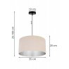 Wisząca Regulowana Lampa Abażur Welur Środek Chrom Wisząca Regulowana Lampa Abażur Welur Środek Chrom