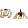 Lampa Pająk z Drewnianymi Kloszami w Kształcie Diamentu Lampa Pająk z Drewnianymi Kloszami w Kształcie Diamentu