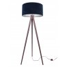 Lampa Stojąca Trójnóg z Pięknym Granatowym  Abażurem