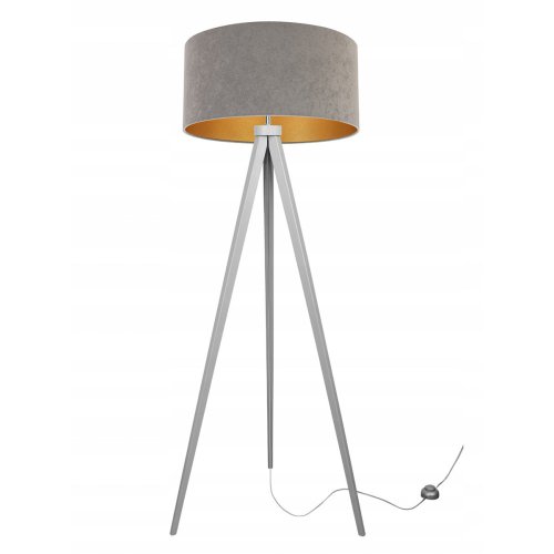 Lampa stojąca trójnóg, złoty środek, MEDIOLAN, E27