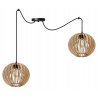 Lampa Pająk z Drewnianymi Kloszami