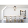 Oświetlenie nas Stołem w Jasnej Jadalni w Stylu Skandynawskim