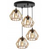 Lampa z Drewnianymi Ażurowymi Kloszami Lampa z Drewnianymi Ażurowymi Kloszami