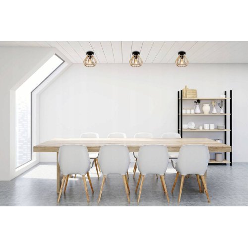 Sufitowa lampa TIMBER, pojedynczy klosz, E27, ażurowa