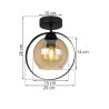 Metalowa Lampa Spot z Kulistym Szklanym Kloszem Metalowa Lampa Spot z Kulistym Szklanym Kloszem