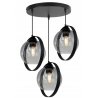 Czarna Lampa Wisząca ze Szklanymi Kulistymi Kloszami Czarna Lampa Wisząca ze Szklanymi Kulistymi Kloszami