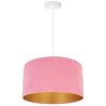 Piękna Różowa Lampa z Abażurem ze Złotym Środkiem Piękna Różowa Lampa z Abażurem ze Złotym Środkiem