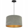 Piękna Lampa z Materiałowym Abażurem o Złotym Środku Piękna Lampa z Materiałowym Abażurem o Złotym Środku