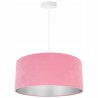 Różowa Regulowana Lampa Wisząca z Abażurem Różowa Regulowana Lampa Wisząca z Abażurem